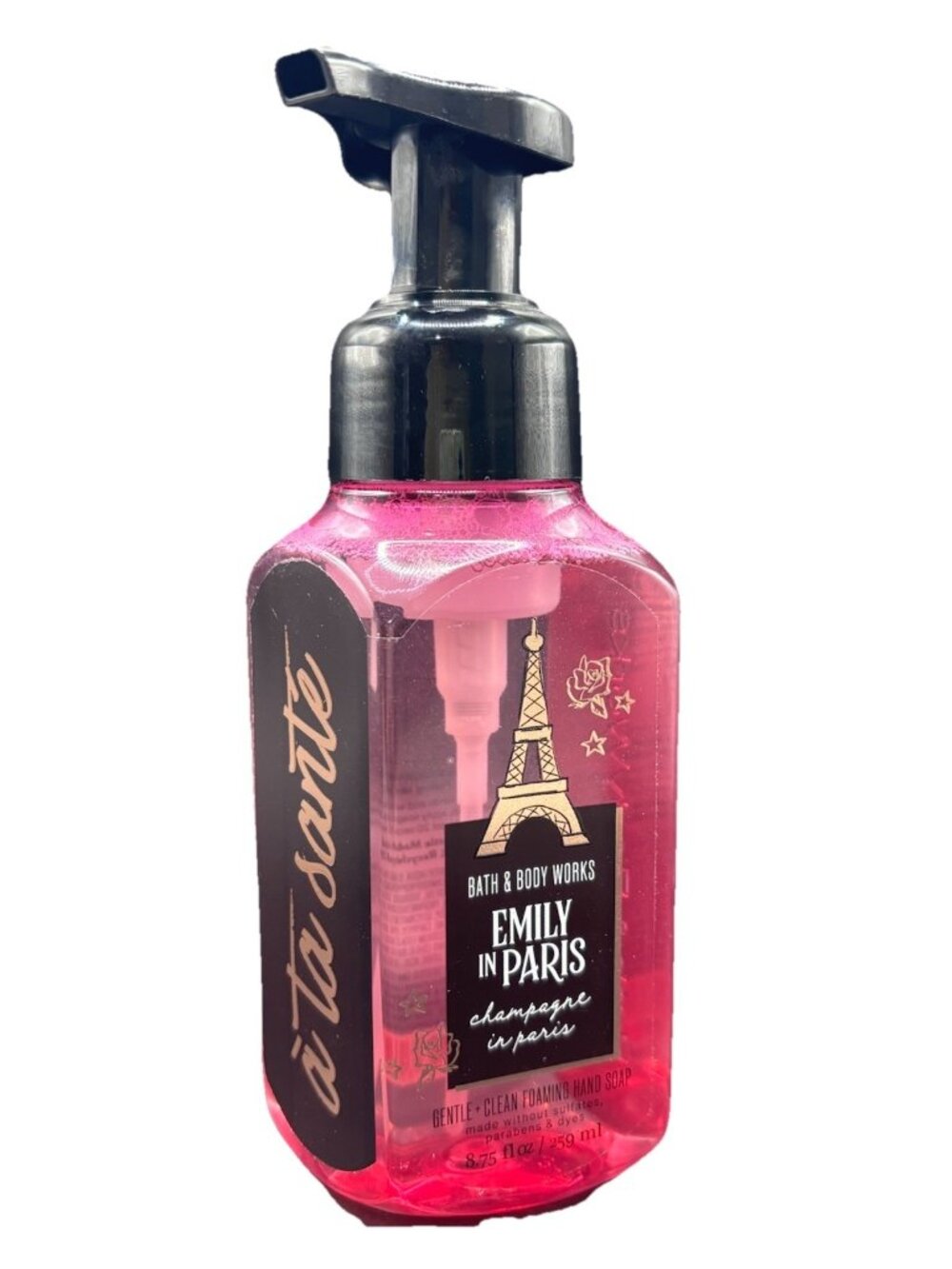 Bath & Body Works Champagne In Paris Gentle Foaming Hand Soap 8.75 oz Emily Pink